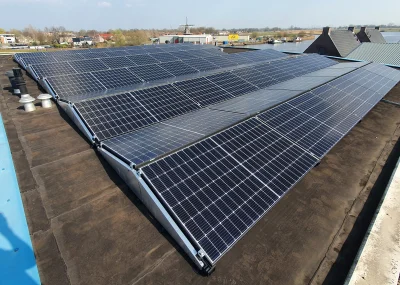 zonnepanelen op plat dak